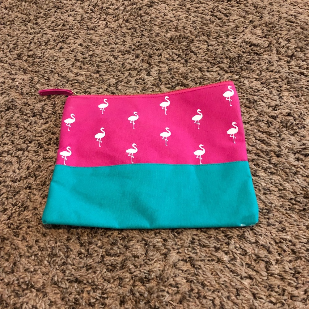 Flamingo over sized clutch